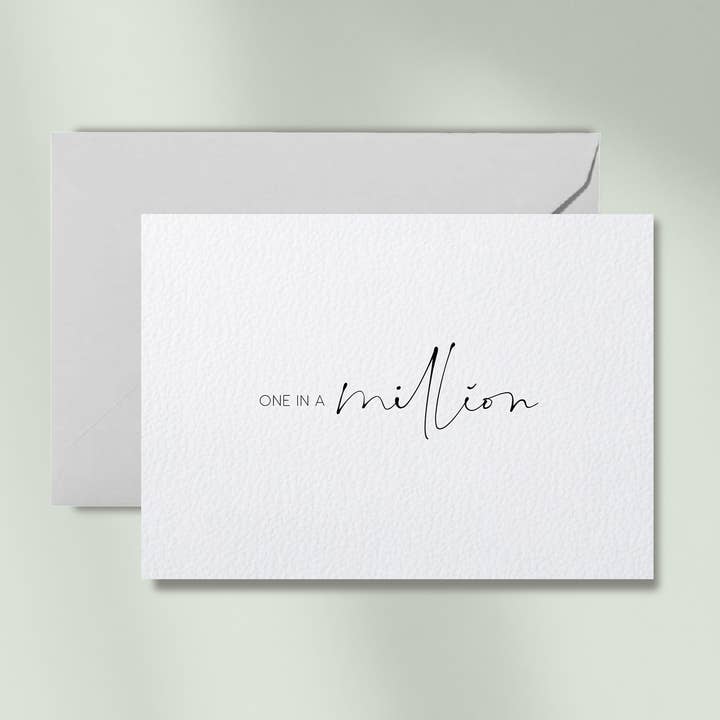 One in A Million | tarjeta con sobre para venta al por mayor de Debblschebbl Design Studio
