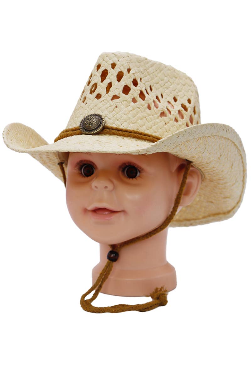 Cap Zone - Wholesale Cowboy Hat - Kids - Kids Tycoon Half Taco Paper Straw Cowboy Hat