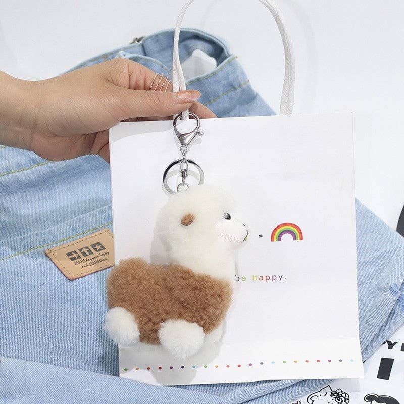 FurDecoration - Vendita all'ingrosso Portachiavi - Donna - Portachiavi in lana di alpaca mini - adorabile e alla moda3