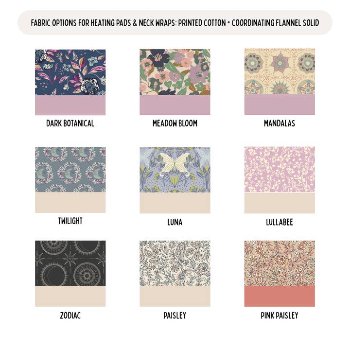 Two Birds Eco Shop - Wholesale Spa/Therapy Pillow - Weighted Neck Wrap - Variety5