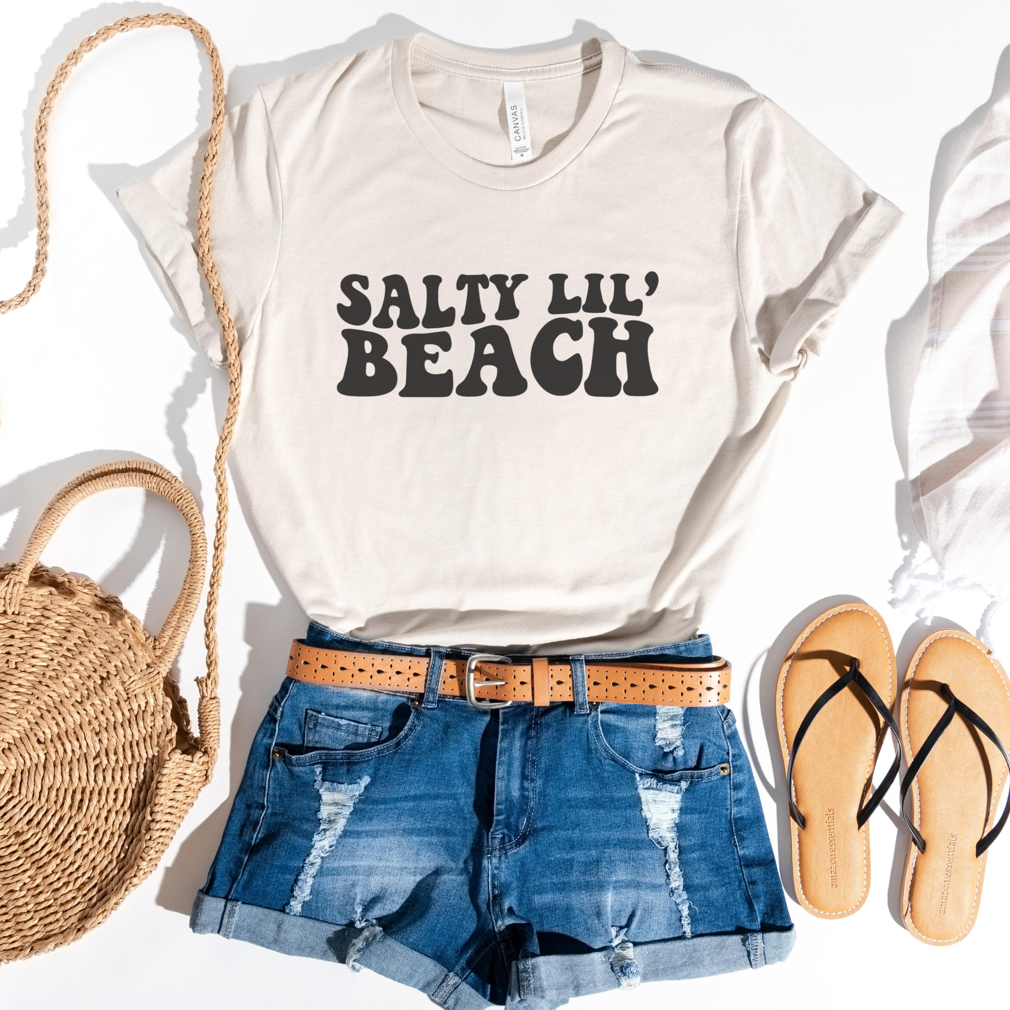 Trendznmore - Modern Graphic Apparel - Wholesale Screen Printed T-Shirt - Women's - Salty Lil Beach T-Shirt5