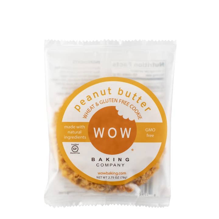 WOW Baking Company - Wholesale Cookie - Gluten-Free Peanut Butter Cookie Bakery Singles