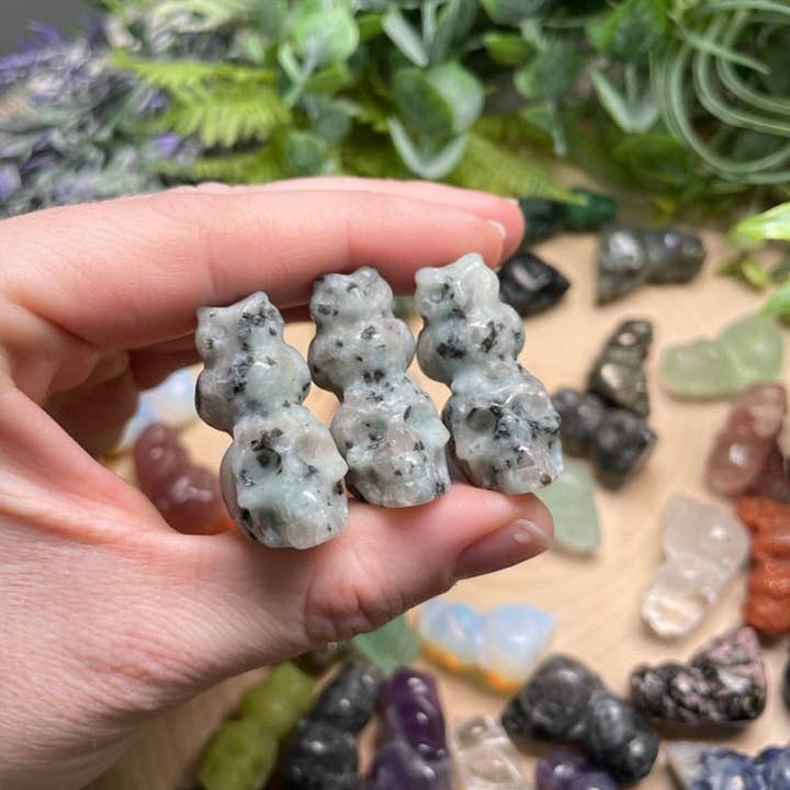 Copper Ashes - Wholesale Spiritual Stone/Crystal - Crystal Skull with Owl25