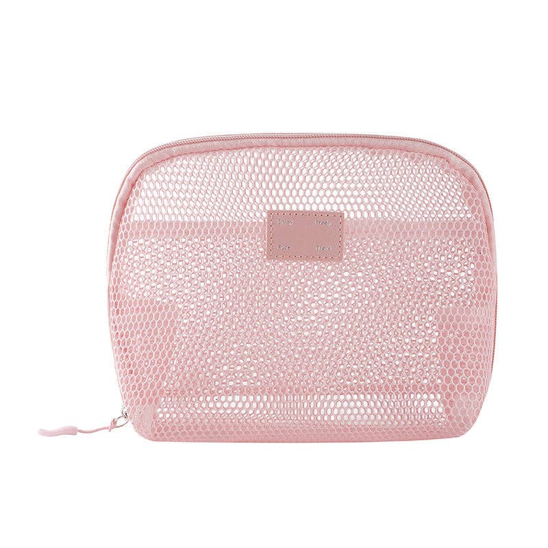 Dipped Shop – wholesale Make-up/cosmetic bag – Solid Color Mesh Mini Make Up Bags DP25C6422