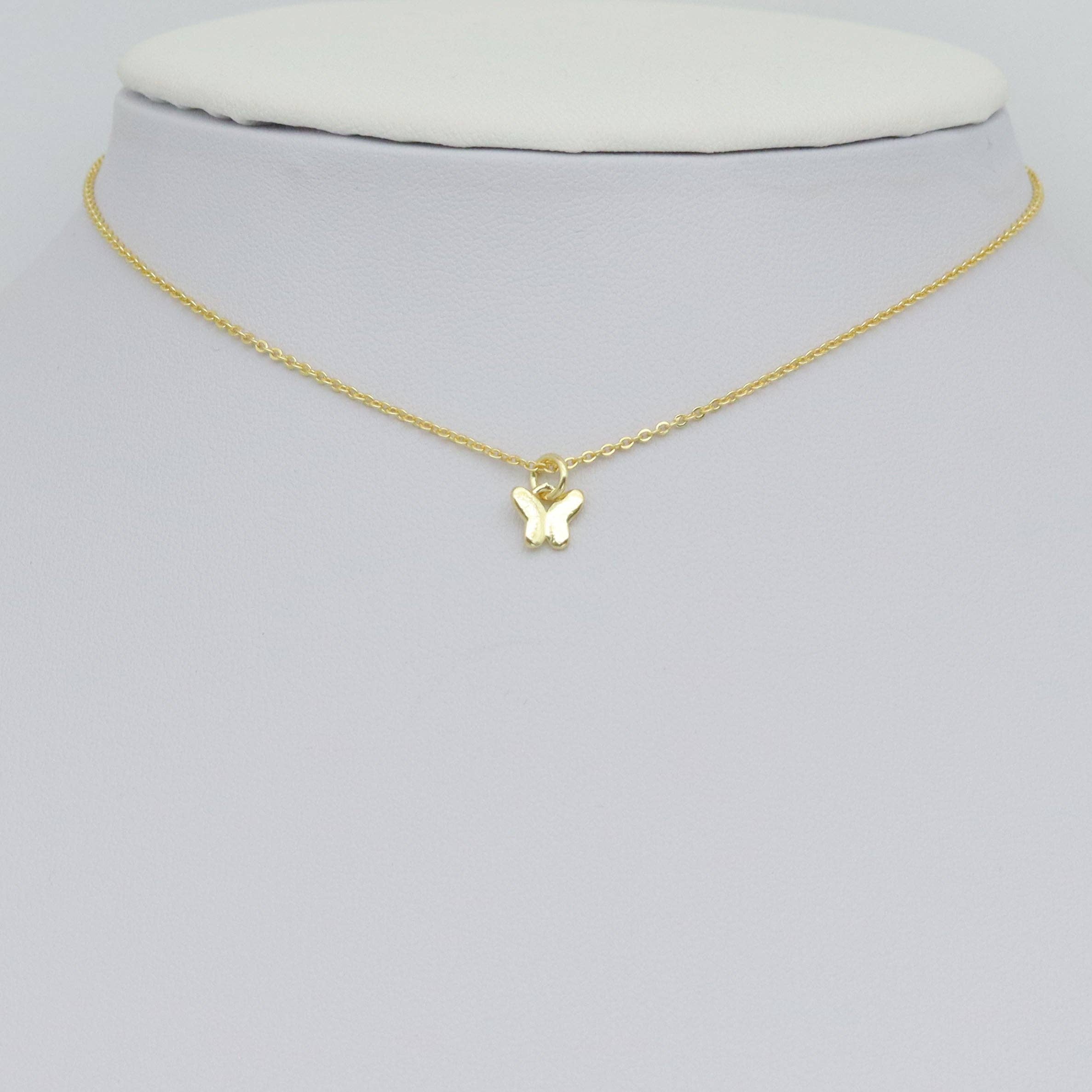 BestBeads&Beyond - Wholesale Individual Charm/Pendant - Tiny Gold Butterfly Shape Charm Pendant, Sku#LK10561