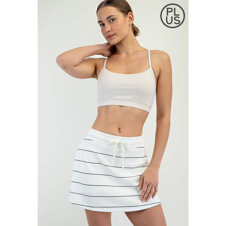 Rae Mode - Wholesale Athletic Skirt - Women's - PLUS SIZE MODAL SCUBA STRIPE SKORT7