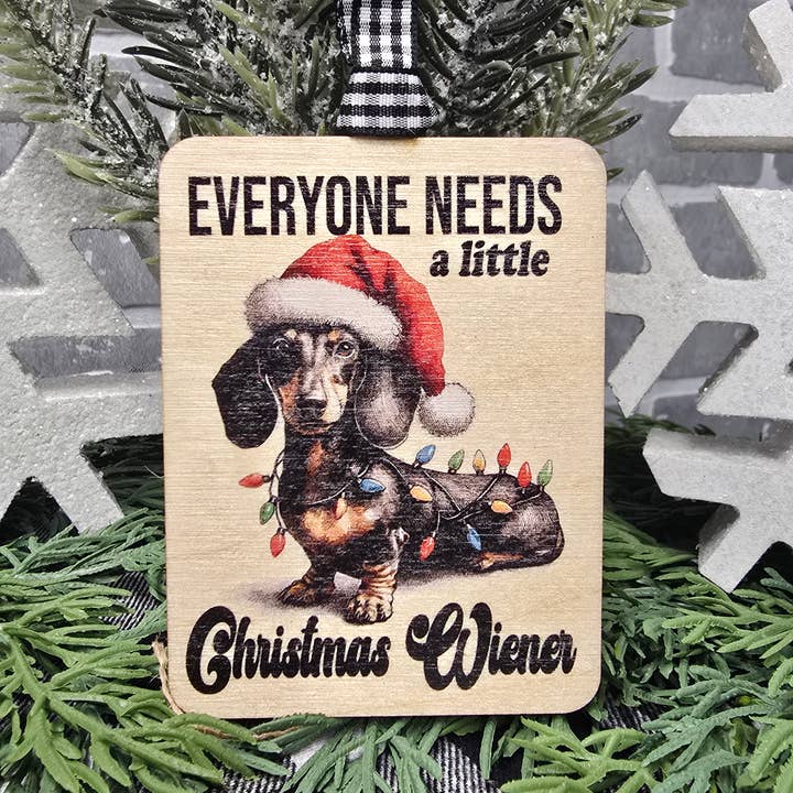 Shut The Front Door KC - Wholesale Ornament - Christmas Weiner Dog Ornament