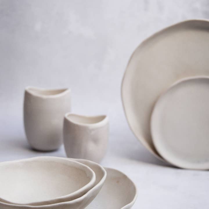 Laima Ceramics - Wholesale Dinner Plate - Porcelain "Sahara" beige matte tableware plates and bowls