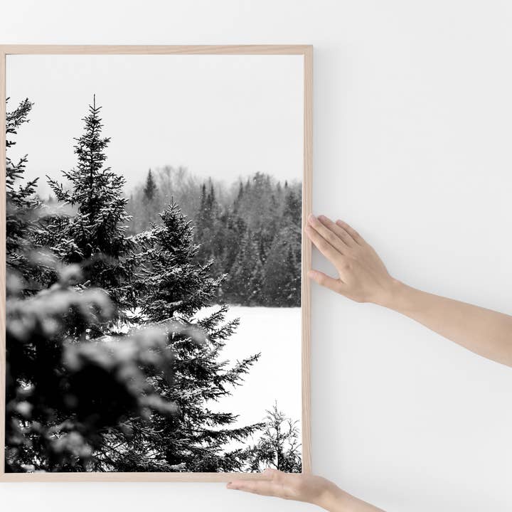 Winter Cabin Pines Art Print for wholesale by Veni Etiam Photography