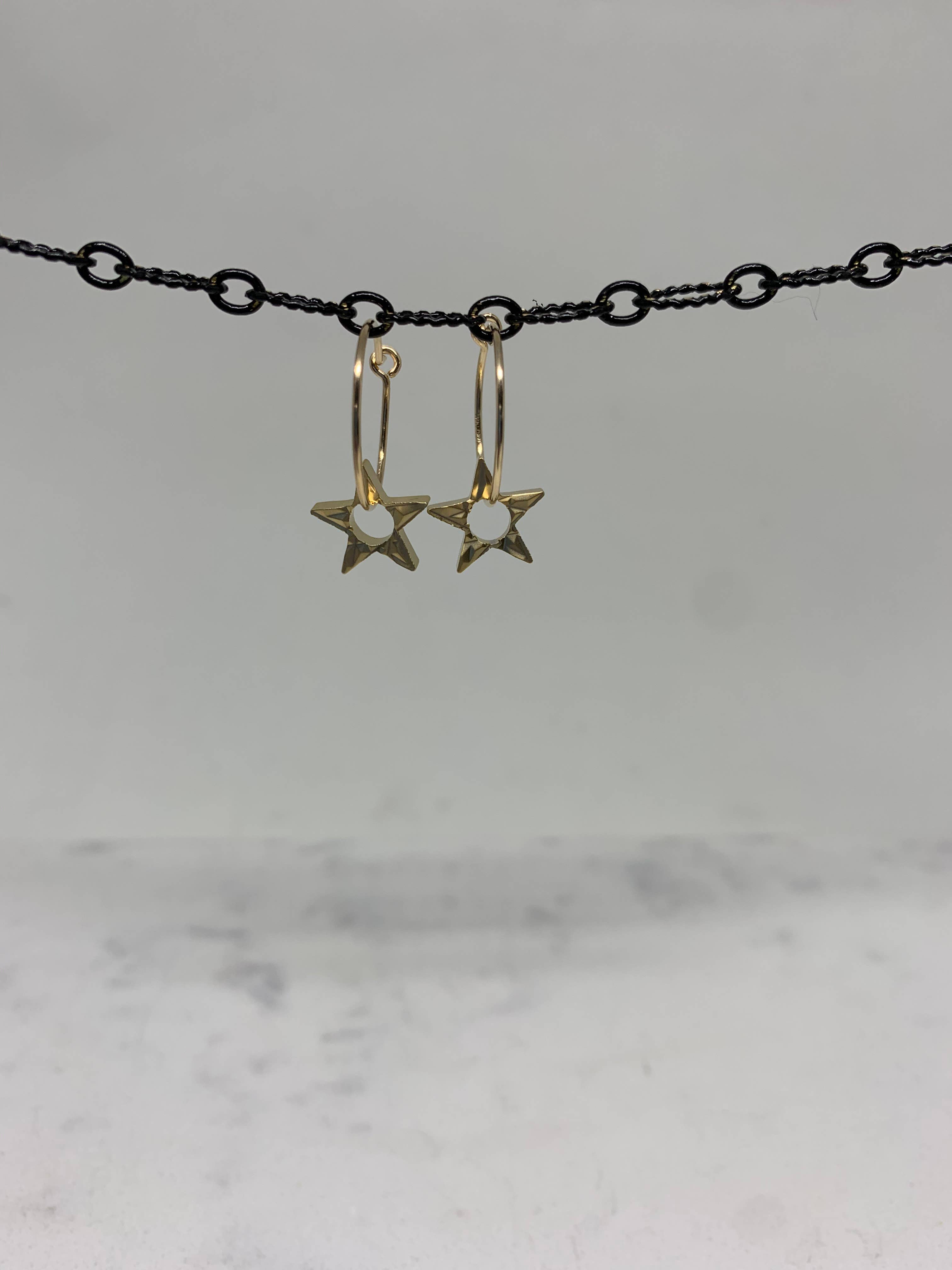 BMR - Wholesale Dangle Earrings - Small Gold Hoop With Assorted Tiny Charms27