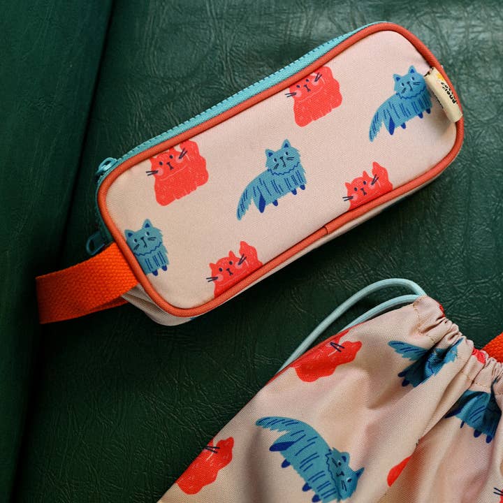 the cotton cloud – wholesale Pencil case/pouch – Drawstring Bag Meowtiful Cats5