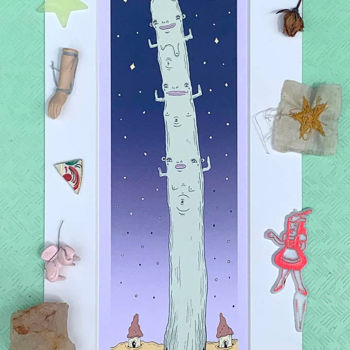 Nattetid Saguaro Kaktus Inramat Konsttryck för wholesale av Danielle Arden O’Malley Art