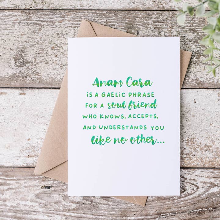 Anam Cara Soul Friend St. Patrick’s Day Card for wholesale by Card & Story