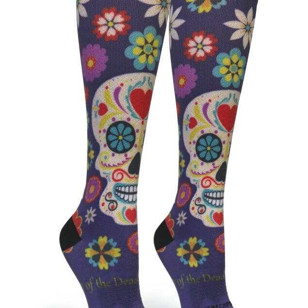 Crazy Compression - Wholesale Socks - Unisex - 360 Calavera Purple OTC Compression Socks (Standard & Extra Wide)