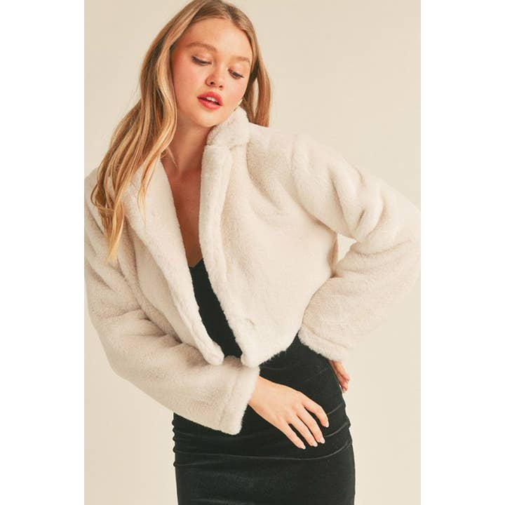 FAUX FUR CROP COAT for wholesale by Timeless