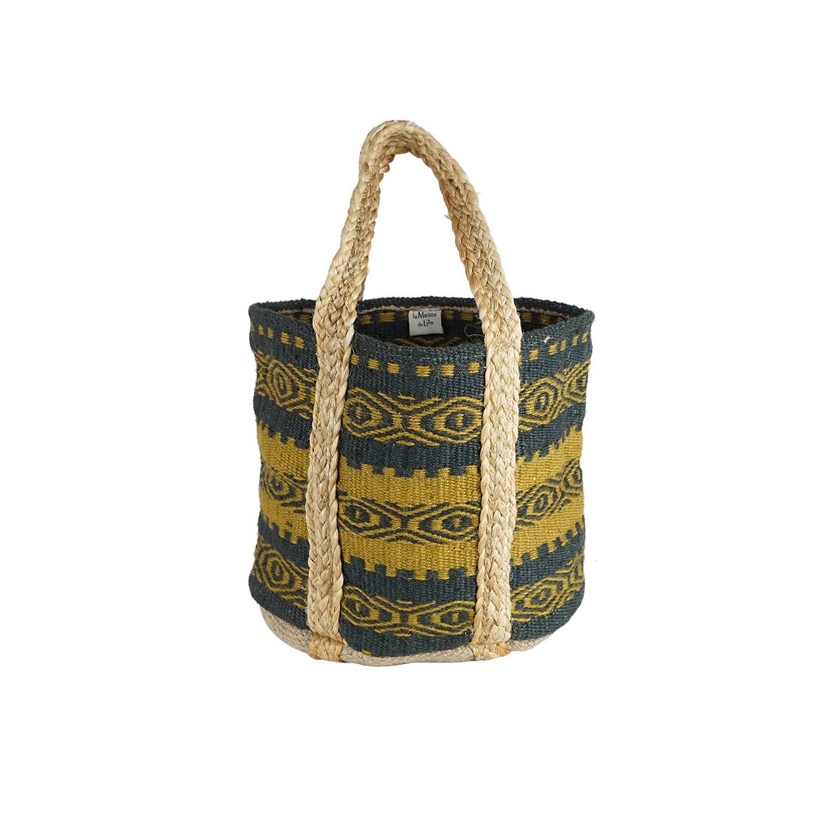 Maison Lilo - Wholesale Basket - Basket - handwoven black/curry jute bag