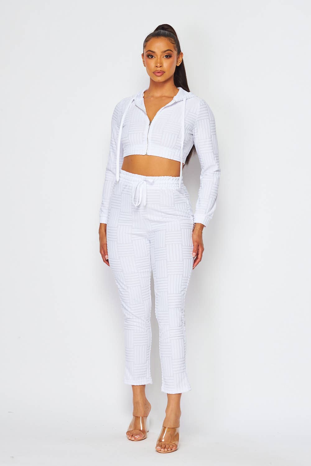 5besties inc – wholesale Top & pants set (NOT Loungewear) – Women's – CROP HOODIE JACKET AND PANTS SET12