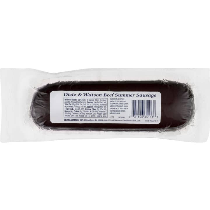 Dietz & Watson - Wholesale Sausage - Dietz & Watson Beef Summer Sausage, 12 oz