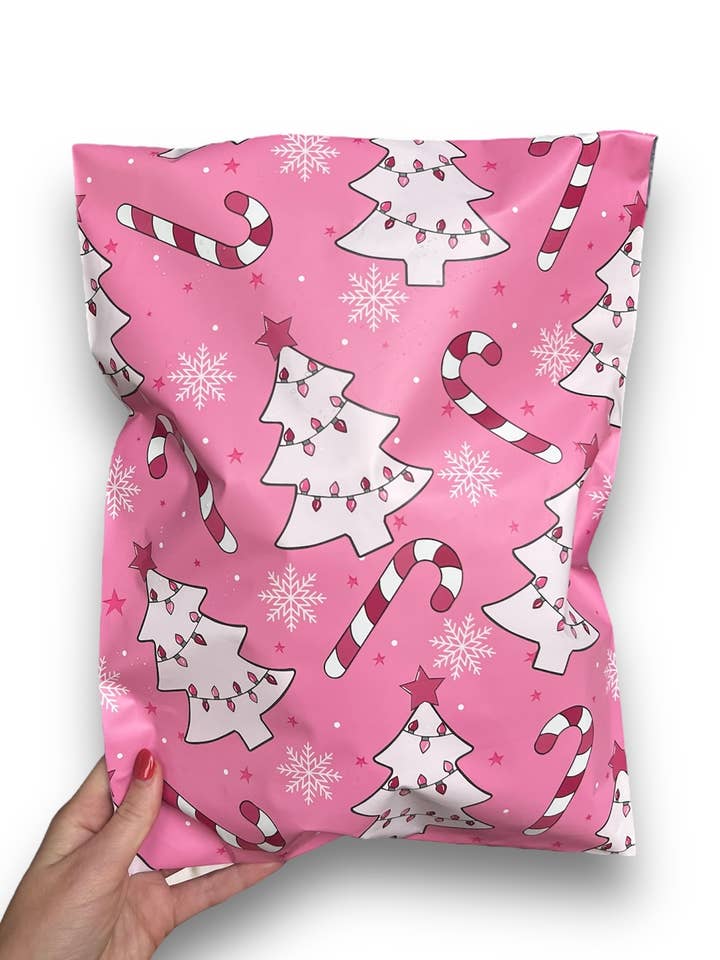 10x13 It’s a Pink Christmas Poly Mailer for wholesale by Trendy Chick Mailers