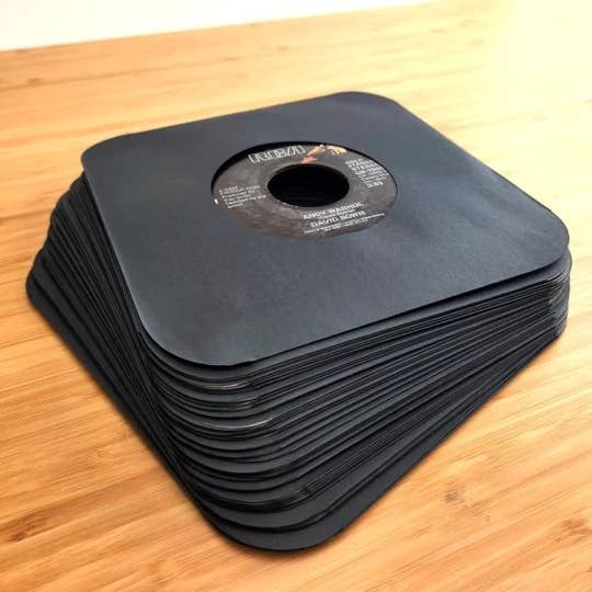 Vinyl Provisions - Wholesale Craft Supplies - 7 Inch Black Paper Inner Record Sleeves - Round Corners2
