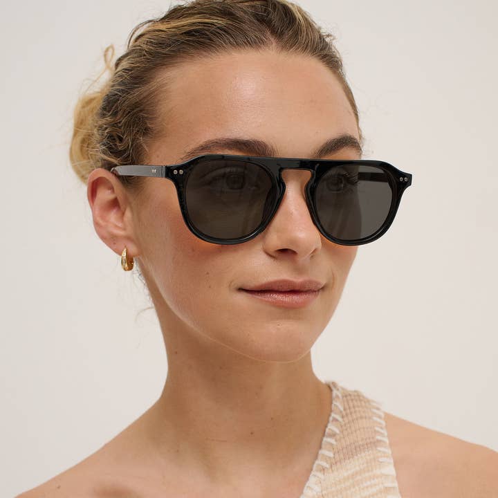 Angels Whisper Accessories - Wholesale Sunglasses – Women's - Ibiza Aviator Sunglasses in Black0
