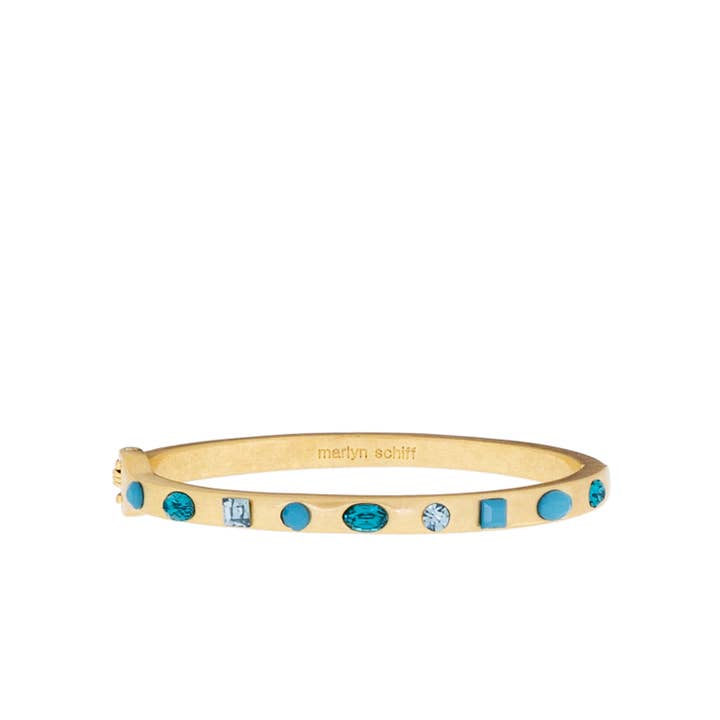 Marlyn Schiff - Wholesale Bangle Bracelet - multi shape crystal bangle