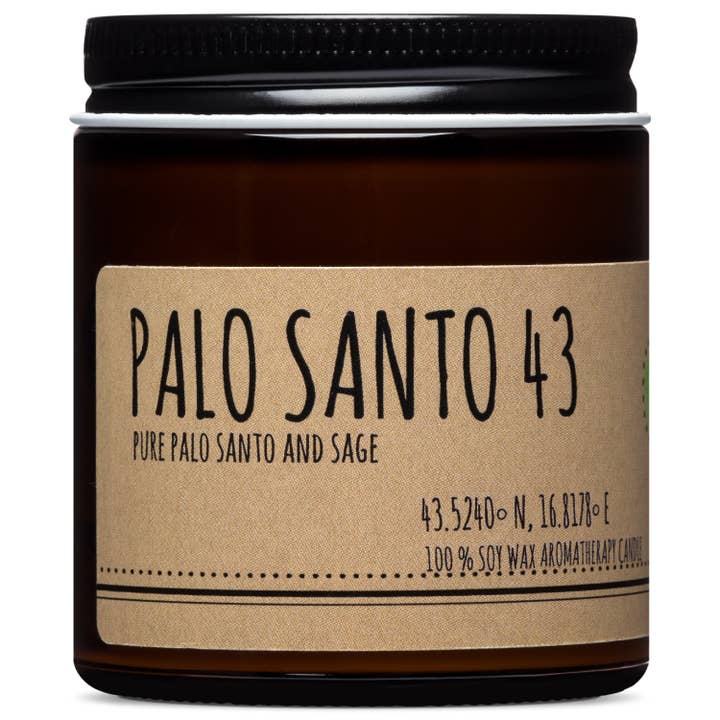 Palo Santo + Sage 43 Aromatherapie kaars - 4oz voor wholesale door Maison Palo Santo®