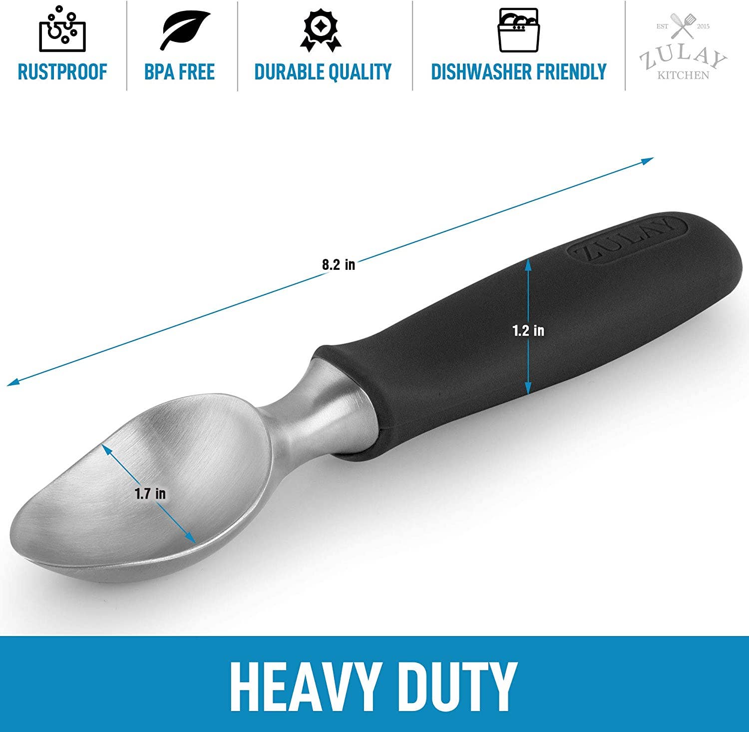 Zulay Kitchen - Wholesale Ice Cream Scoop - Ice Cream Scoop - Stainless Steel With Non Slip Handle27