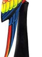Red Wood Parrot on Stand for wholesale by White Elephant
