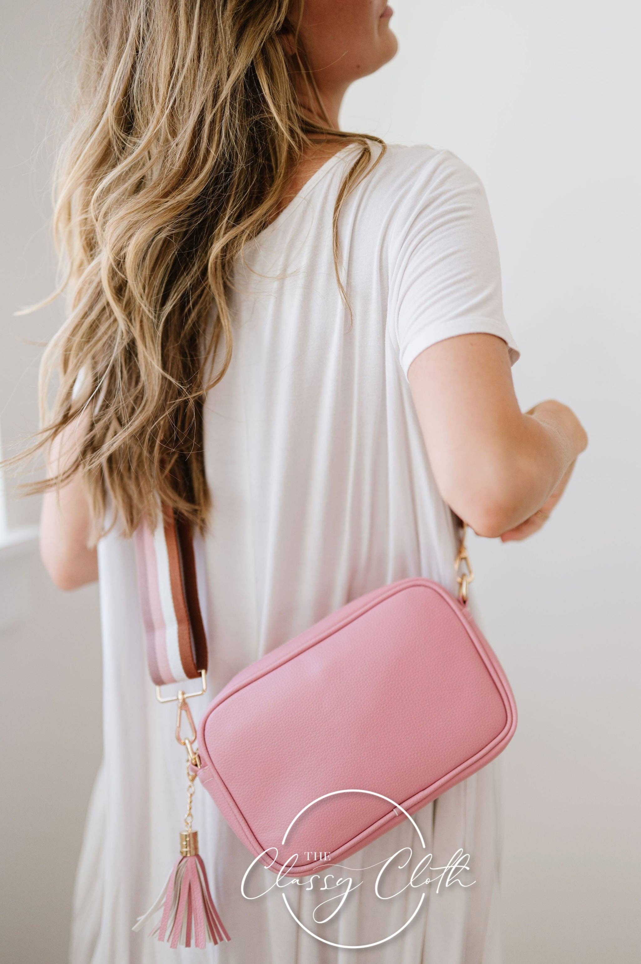 The Classy Cloth WS - Wholesale Crossbodytas - Dames - Clara Crossbodytas R - Lichtroze - Verticaal Mauve RTS2