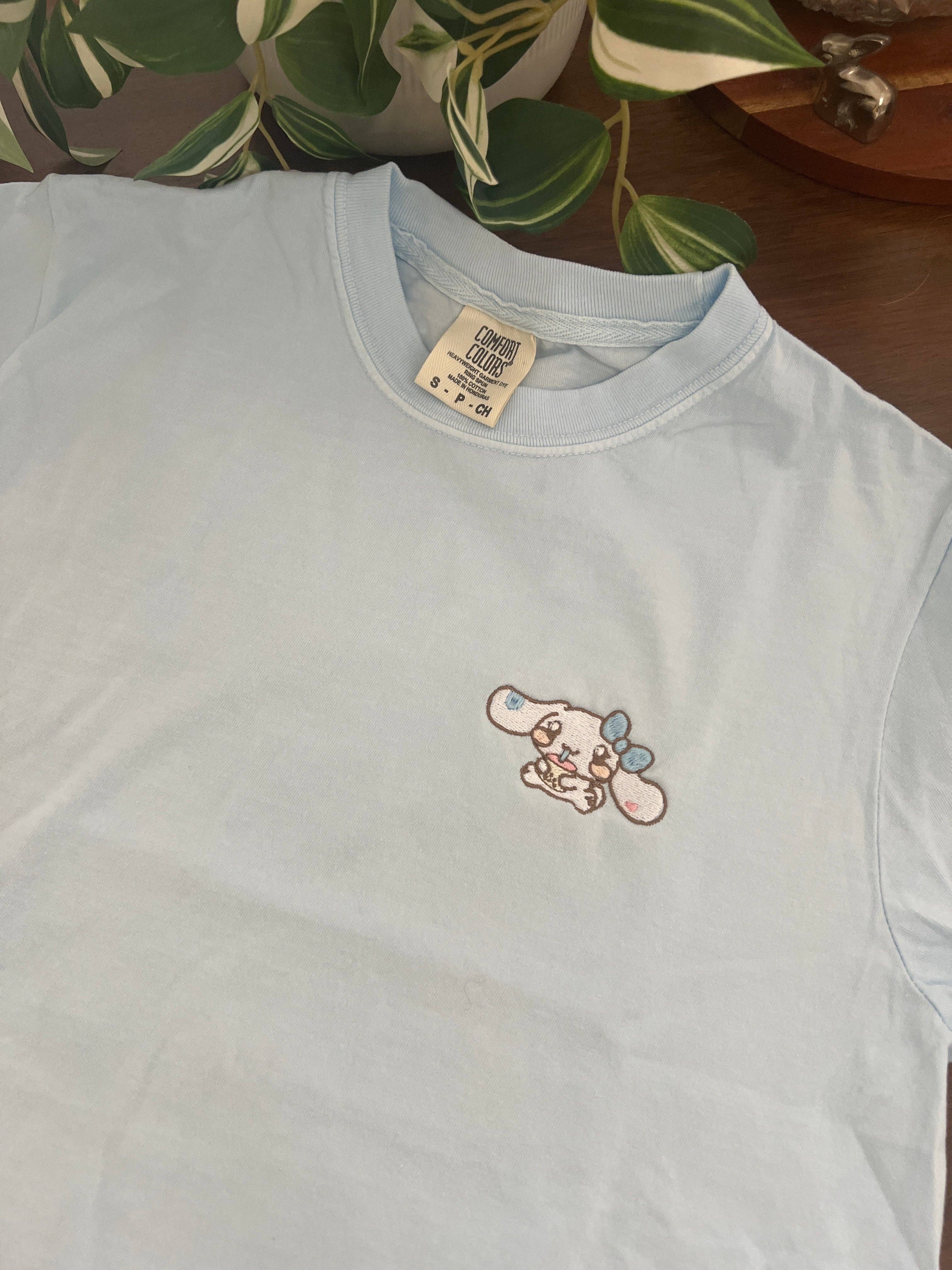 Peony Lee Art - Wholesale T-Shirt - Women's - Cinna Roll Boba Embroidered T-Shirt1