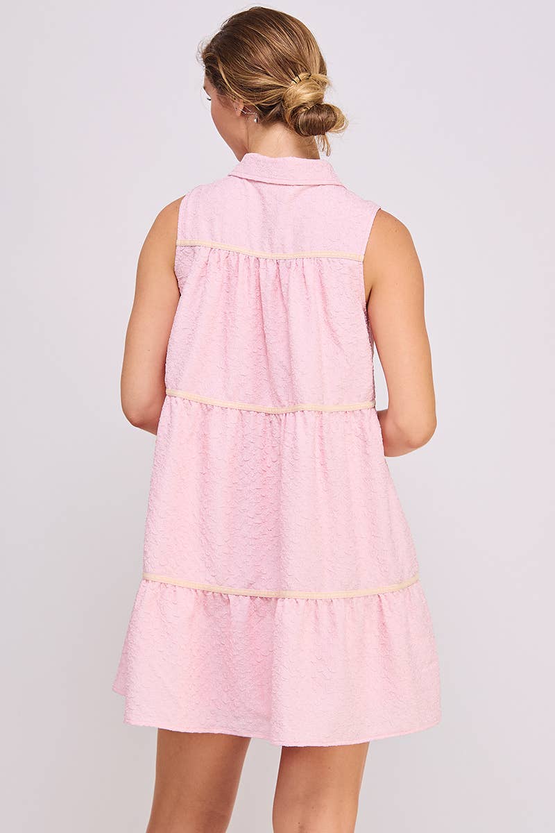 AIBLEE - Venta al por mayor Vestido - Mujer - Vestido mini de vuelo abotonado - Sin mangas27