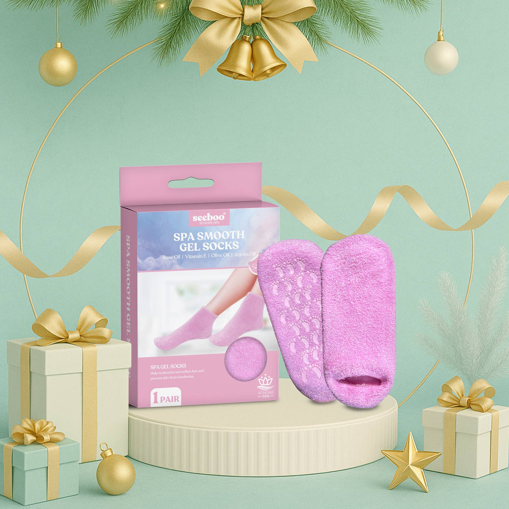 seeboo - Wholesale Moisturizing Gloves - Spa Smooth Gel Socks0