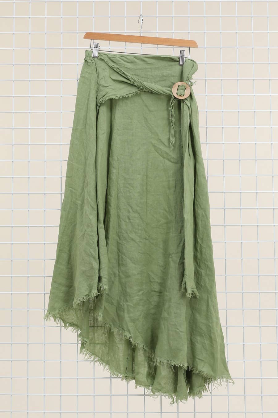 la maison des fibres naturelles - Wholesale Skirt - Women's - Linen skirt with drawstring 1013 100% linen11