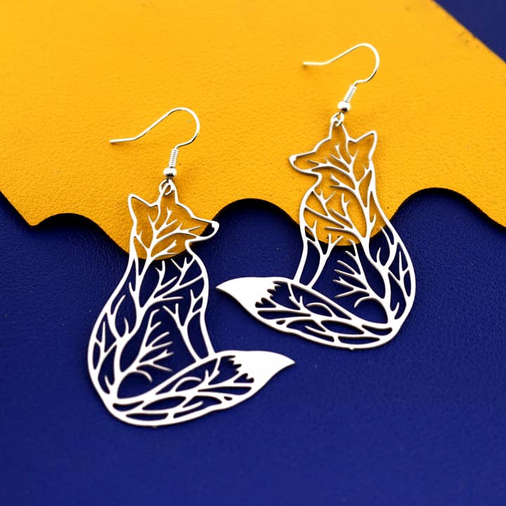 Boucles d'oreilles renard élégantes et ajourées pour la vente par HappyJewelrySupplies