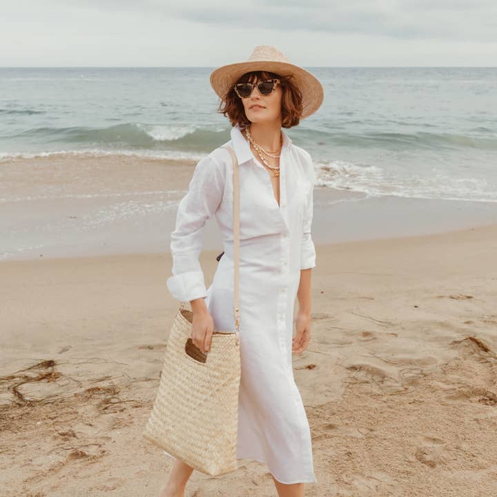 Salty axelremsväska i halm, strandväska, sommarväska, vävd väska för wholesale av Leah