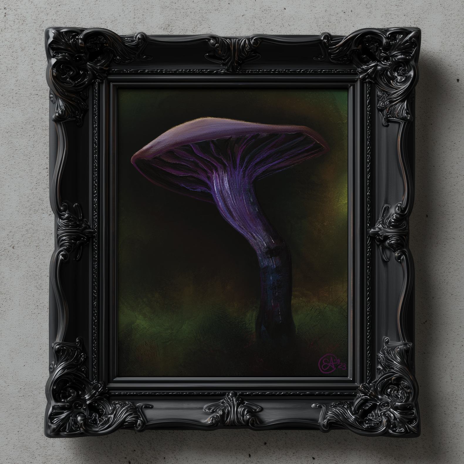 Imaginarium Arts - Wholesale Art Print - Nightmare Purple Mushroom Fine Art Print, 8x102