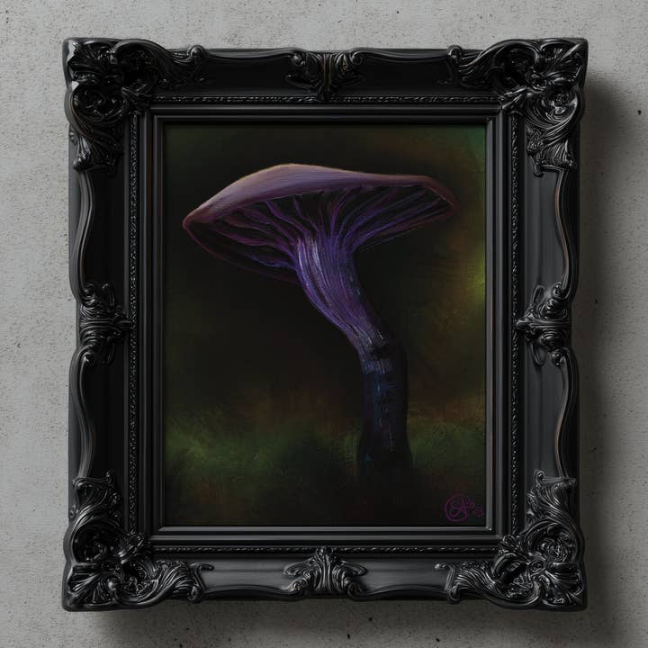 Imaginarium Arts - Wholesale Art Print - Nightmare Purple Mushroom Fine Art Print, 8x102