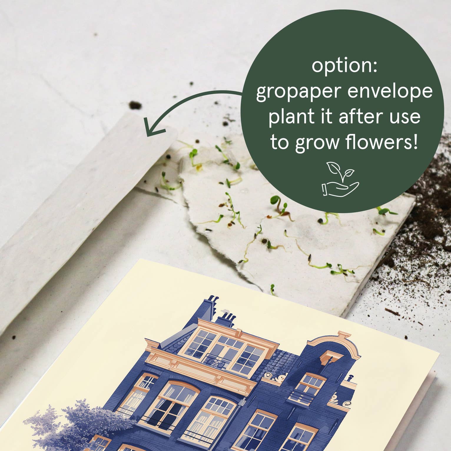 Botanopia - gifts , decor and cards for plant lovers - Wholesale Everyday Greeting Card - Wisteria on the canal house | Everyday Greeting Card | Dutch7