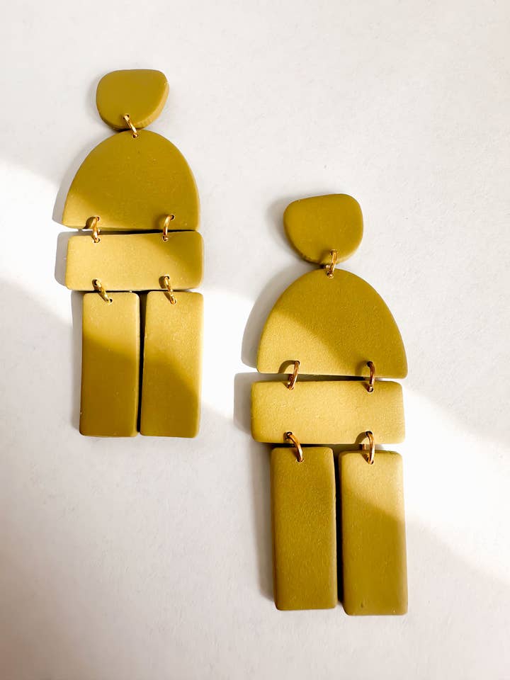 Elena | Handmade Clay Earrings for wholesale by The Nothing Is Wasted Shop