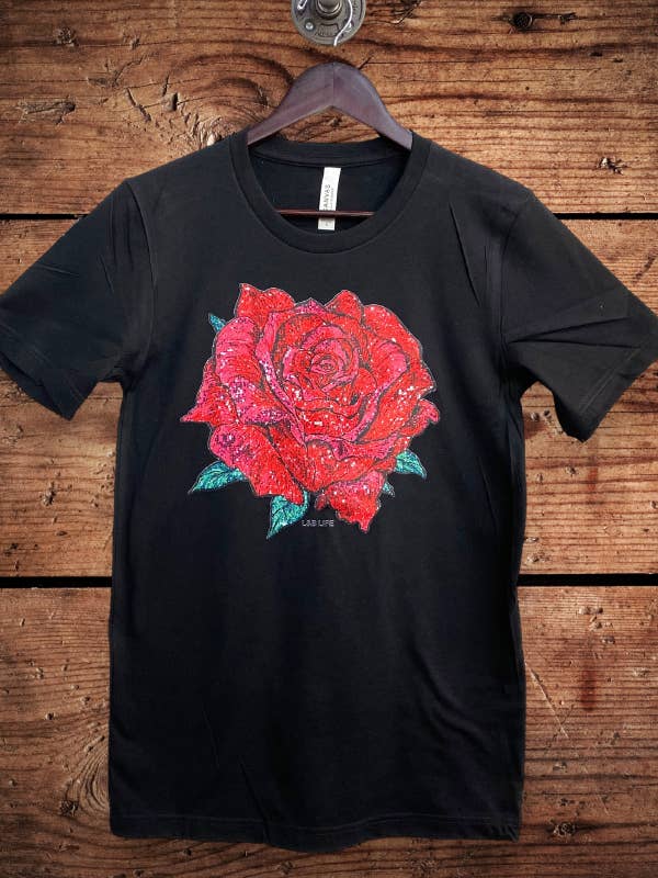 BC DTF T-SHIRTS, T-SHIRTS, T-SHIRTS MET GLITTERROZE voor wholesale door L&B Life