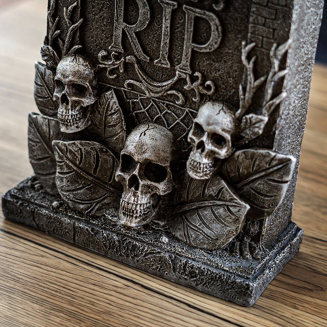Pacific Trading - Wholesale Decorative Tabletop Object - RIP Skull Tombstone Halloween4