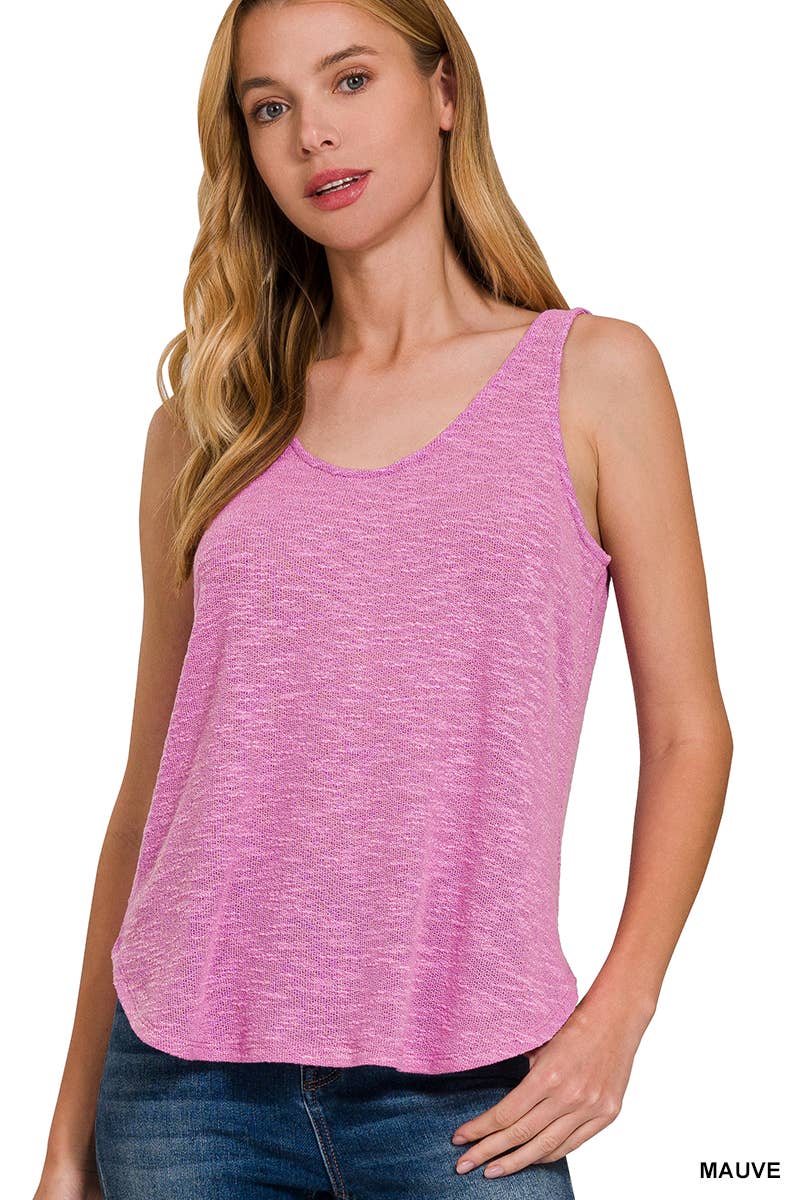 42POPS - Wholesale Tank Top - Women's - ,..SI-26300 Sleeveless Double Scoop Neck Tank Top12