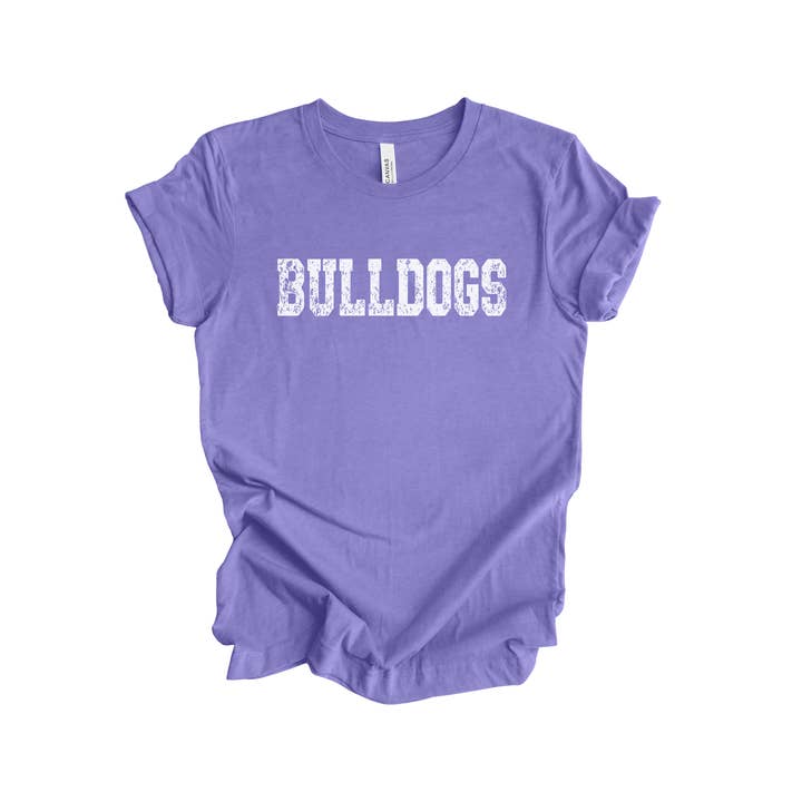 Fan Gear Central - Wholesale Screen Printed T-Shirt - Women's - Bulldogs School Mascot Graphic T-Shirt7