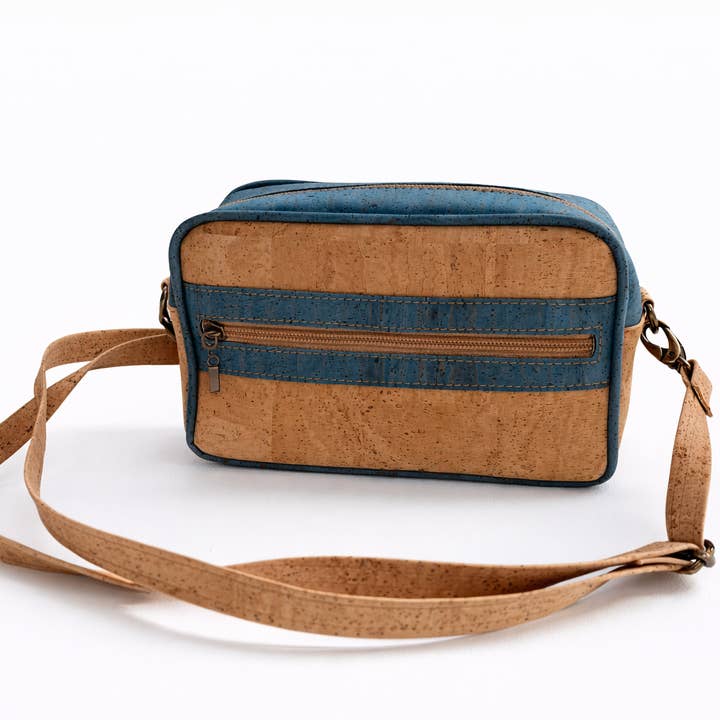 Schoudertas van Kurk met Blauwgroene Details voor wholesale door Line Cork