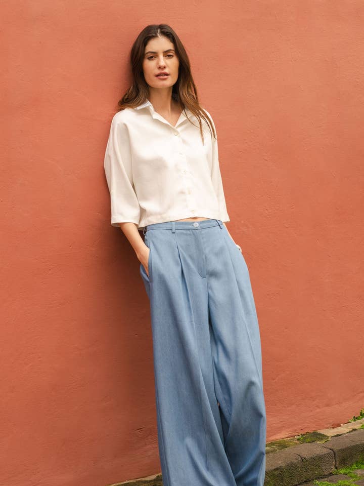 Calças Clio — jeans claro por atacado de Mon Col Anvers