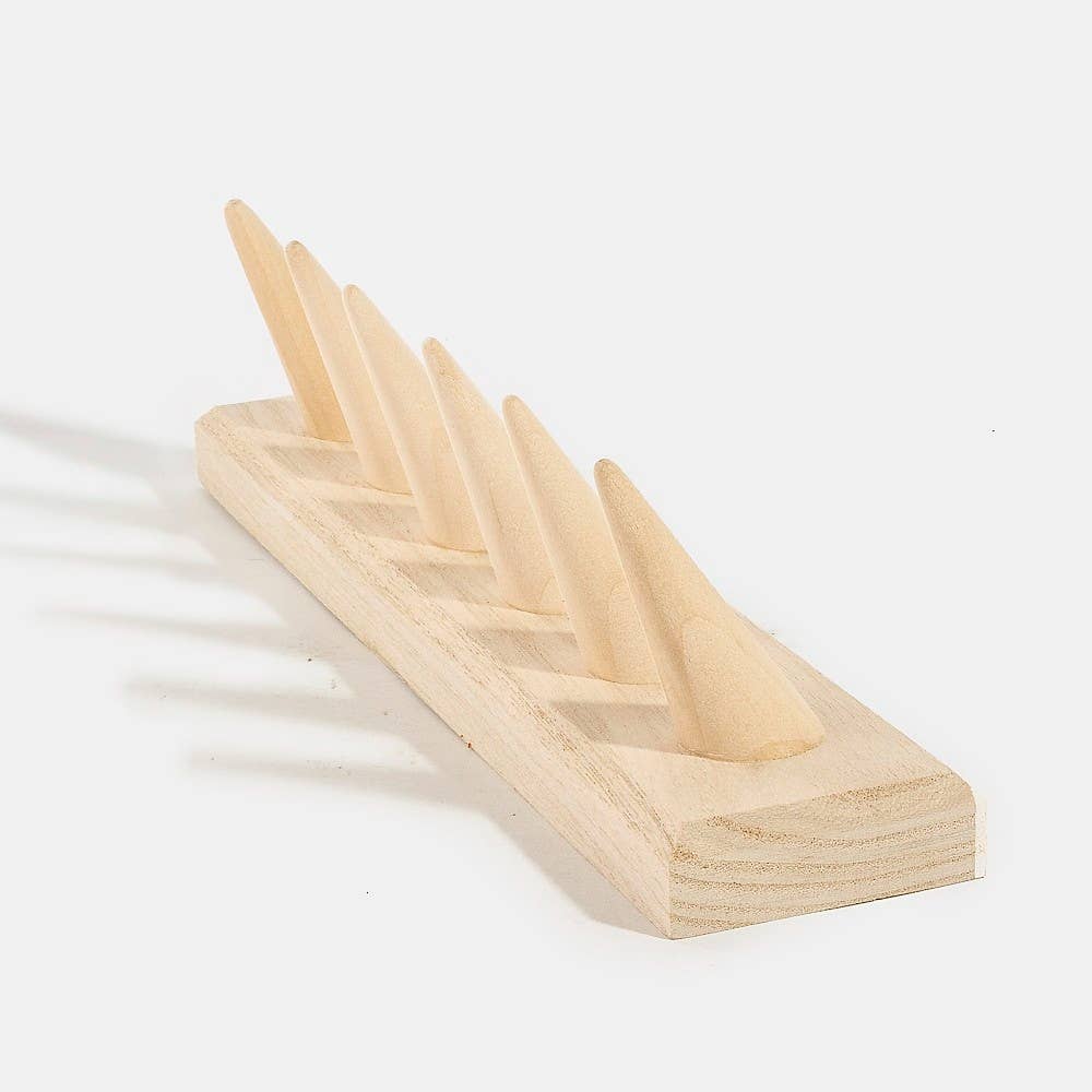 WOOD Wooden Ring Mount Display for wholesale on Faire4