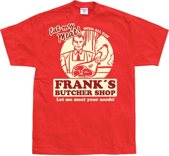 Hybris Production AB – wholesale Screen printed t-shirt – unisex – Frank's Butcher Shop T-Shirt4
