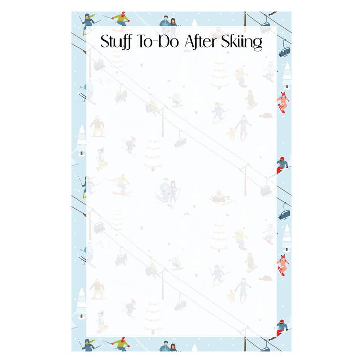 Bloc de notas de cosas para hacer después de esquiar para venta al por mayor de June Apothicarie