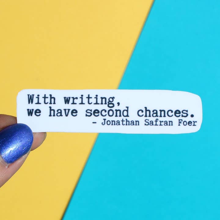 Con la etiqueta Writing, We Have Second Chances | Regalos para escritores | Citas del autor para venta al por mayor de The Colorful Place